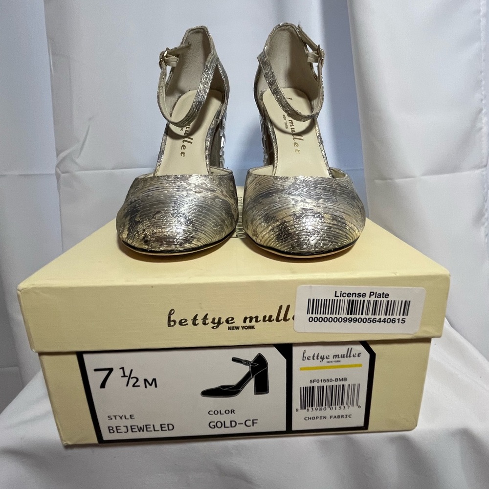 Bettye Muller Gold Heels - Picture 2 of 6